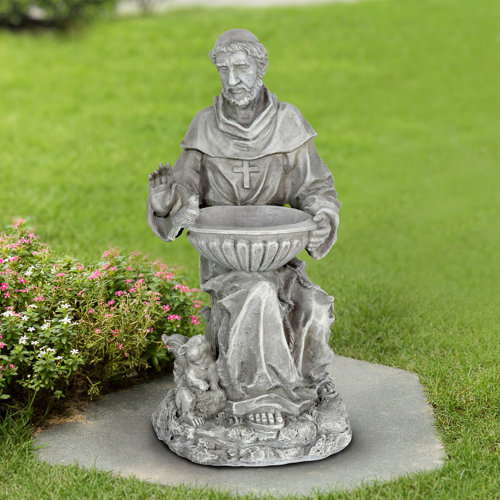 Exhart Saint Francis Bird Feeder Garden Statue, 19 Inch Wayfair Canada